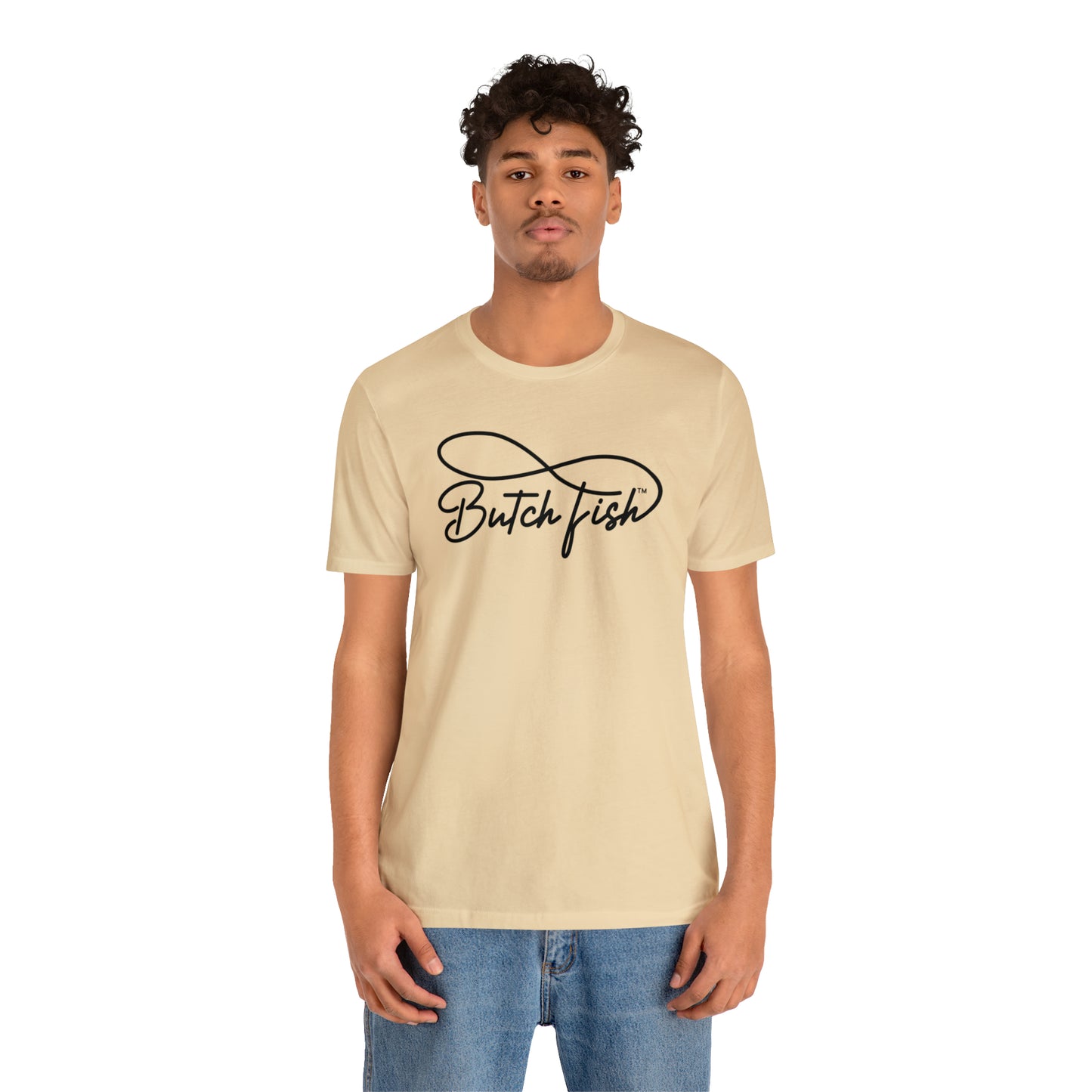 Butch Fish Unisex T-Shirts: "Stories in Threads"- Black Logo