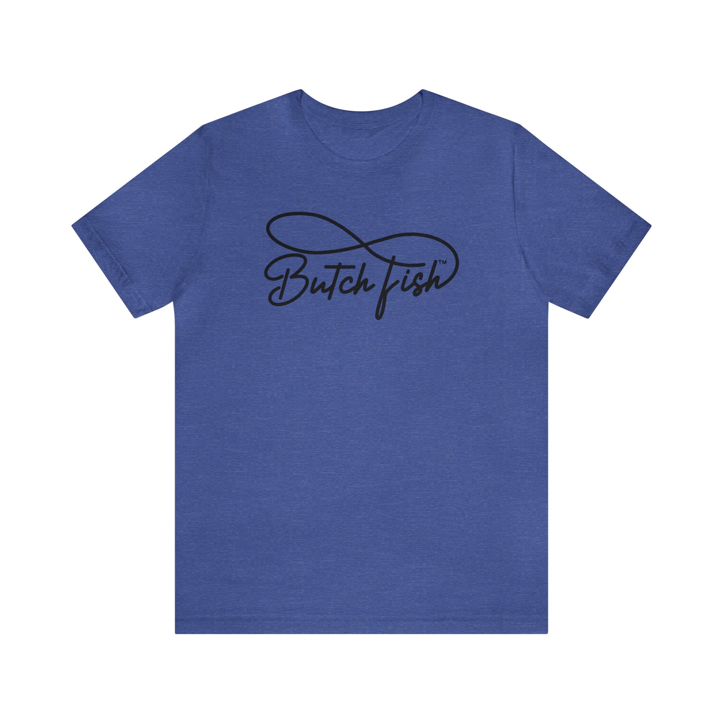 Butch Fish Unisex T-Shirts: "Stories in Threads"- Black Logo