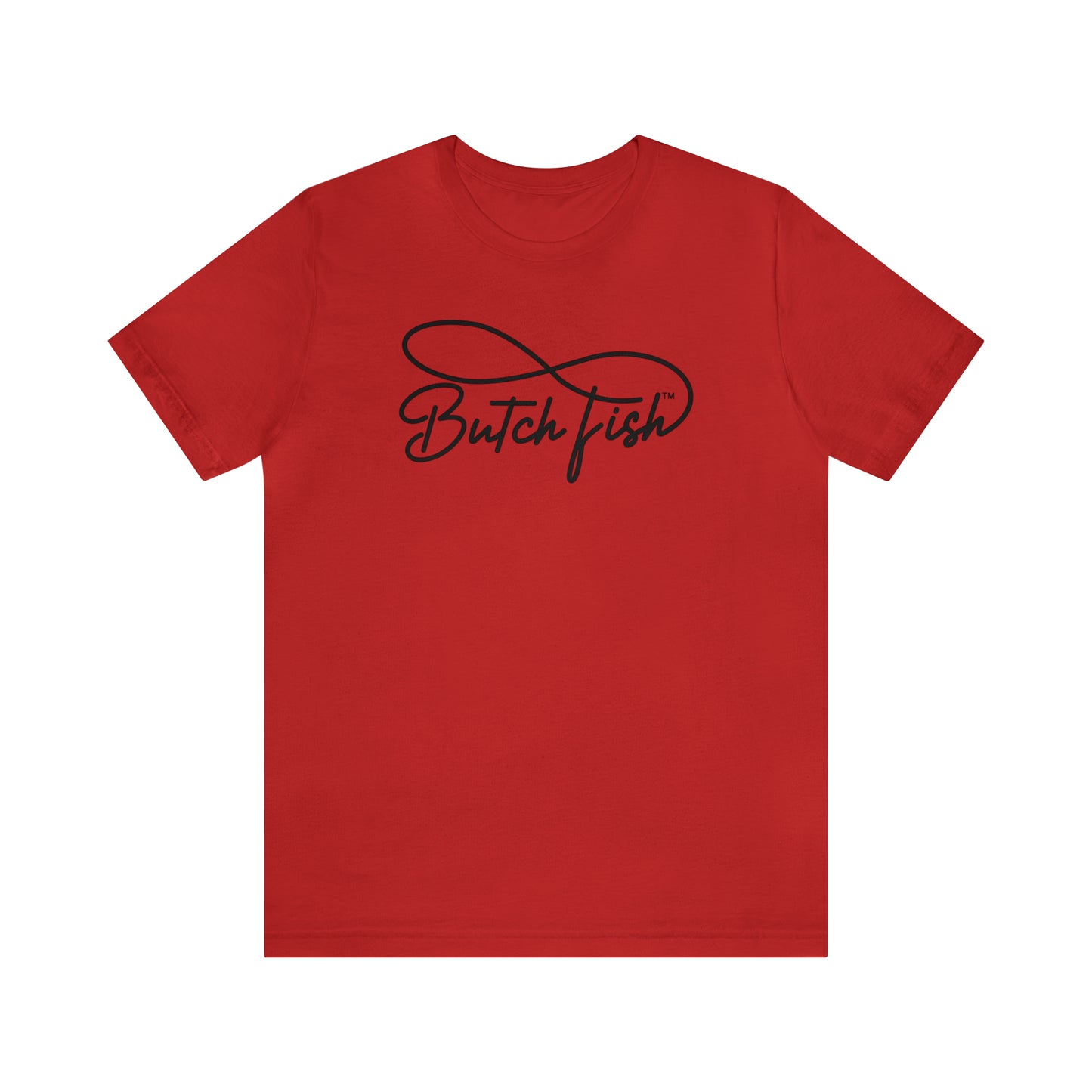 Butch Fish Unisex T-Shirts: "Stories in Threads"- Black Logo