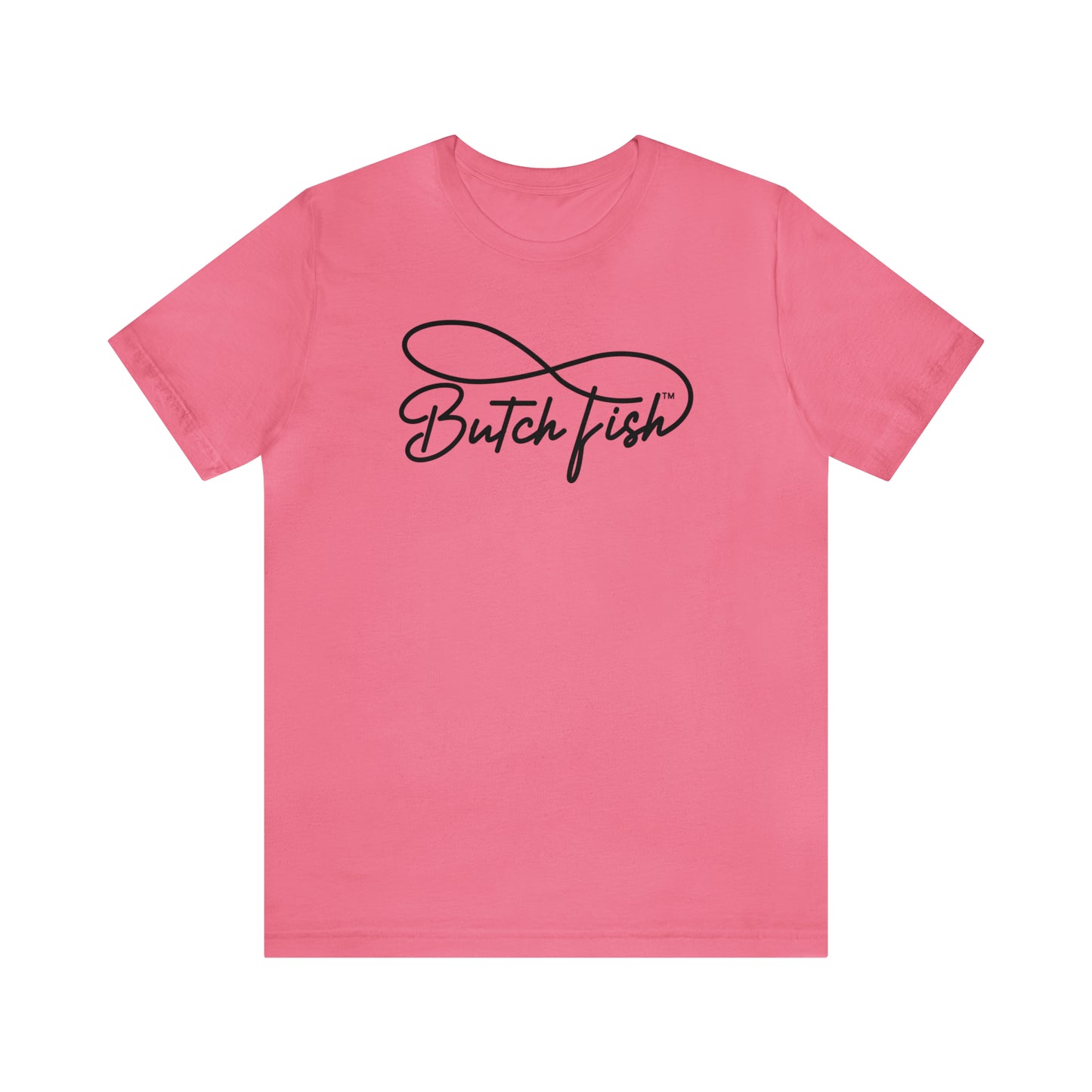 Butch Fish Unisex T-Shirts: "Stories in Threads"- Black Logo