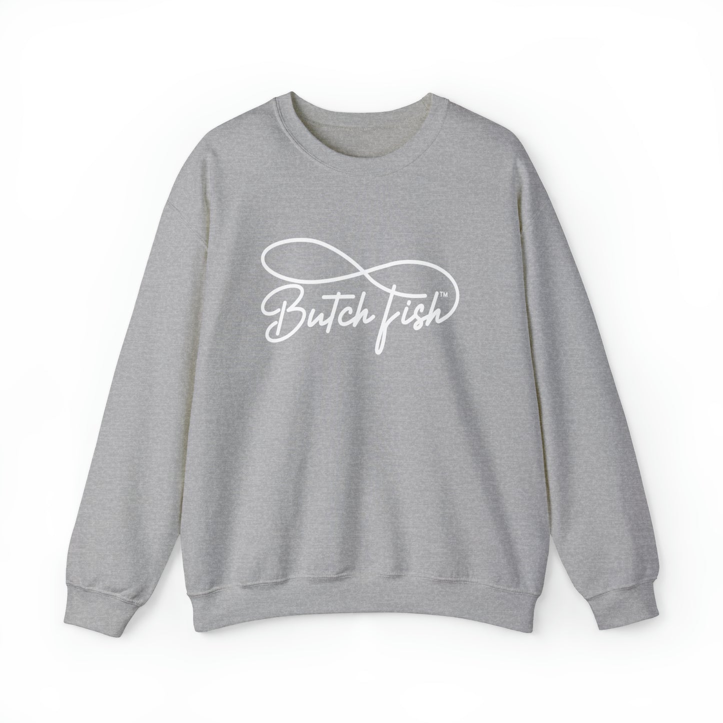 Butch Fish Unisex Crewneck Sweatshirt: "Unity in Comfort" - White Logo