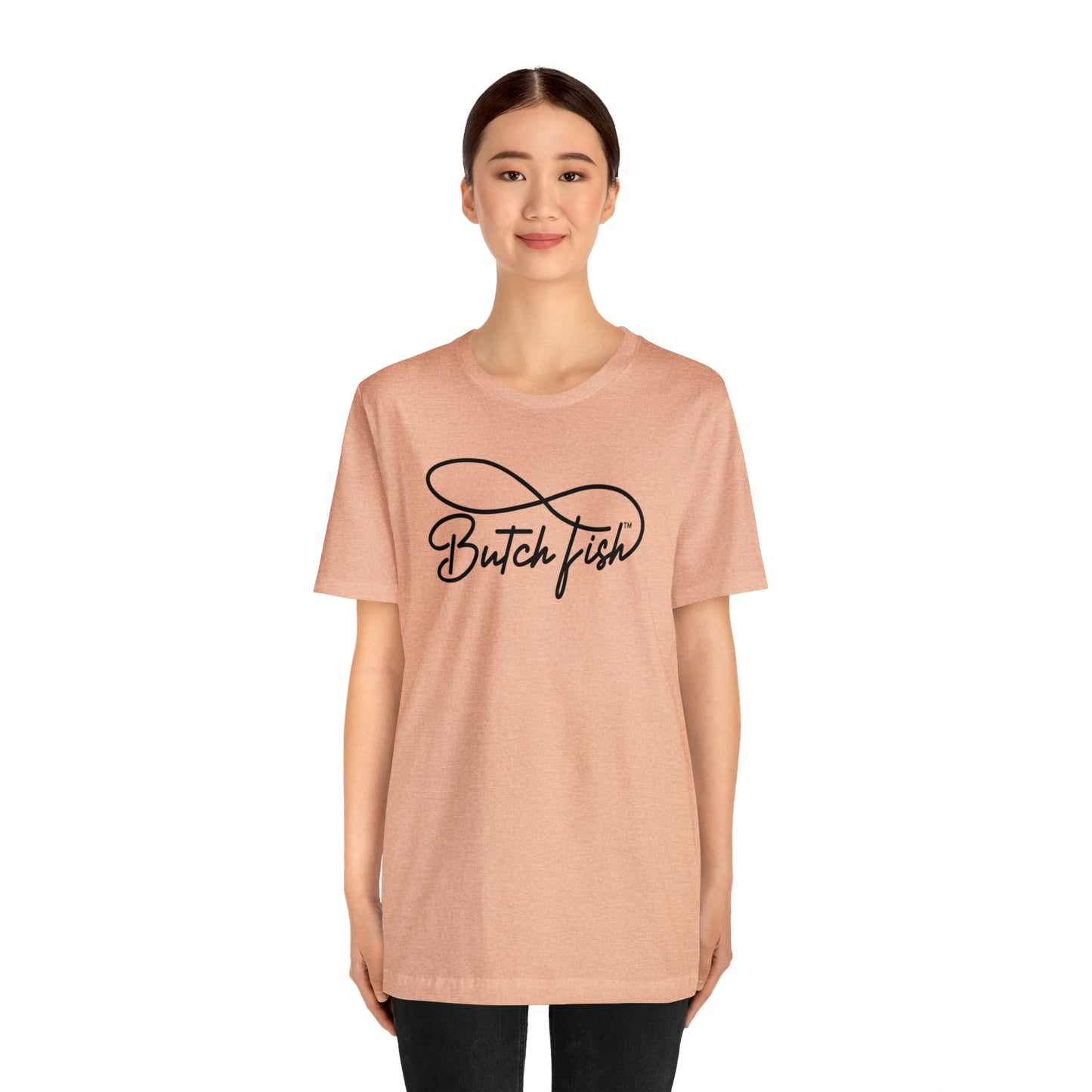 Butch Fish Unisex T-Shirts: "Stories in Threads"- Black Logo