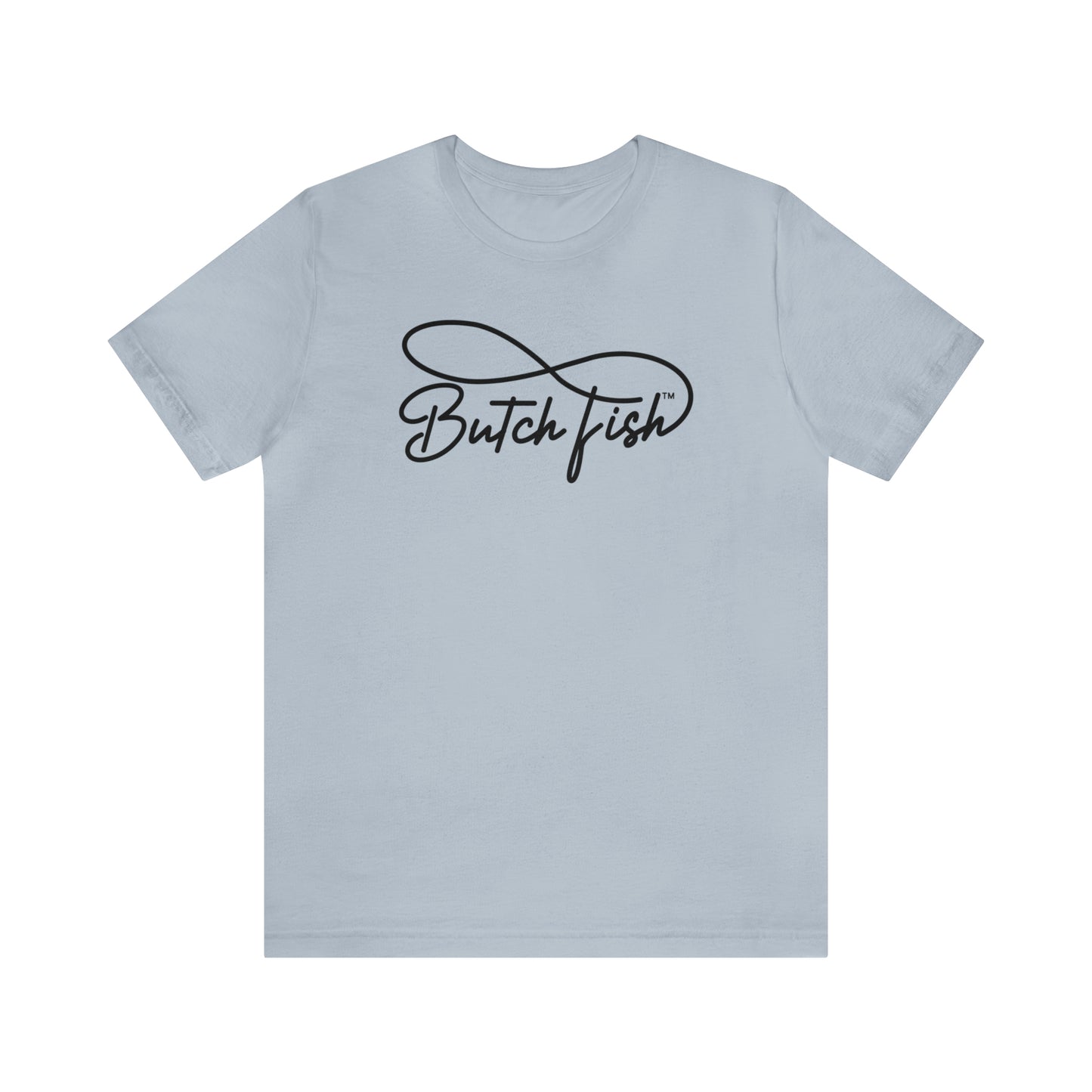 Butch Fish Unisex T-Shirts: "Stories in Threads"- Black Logo