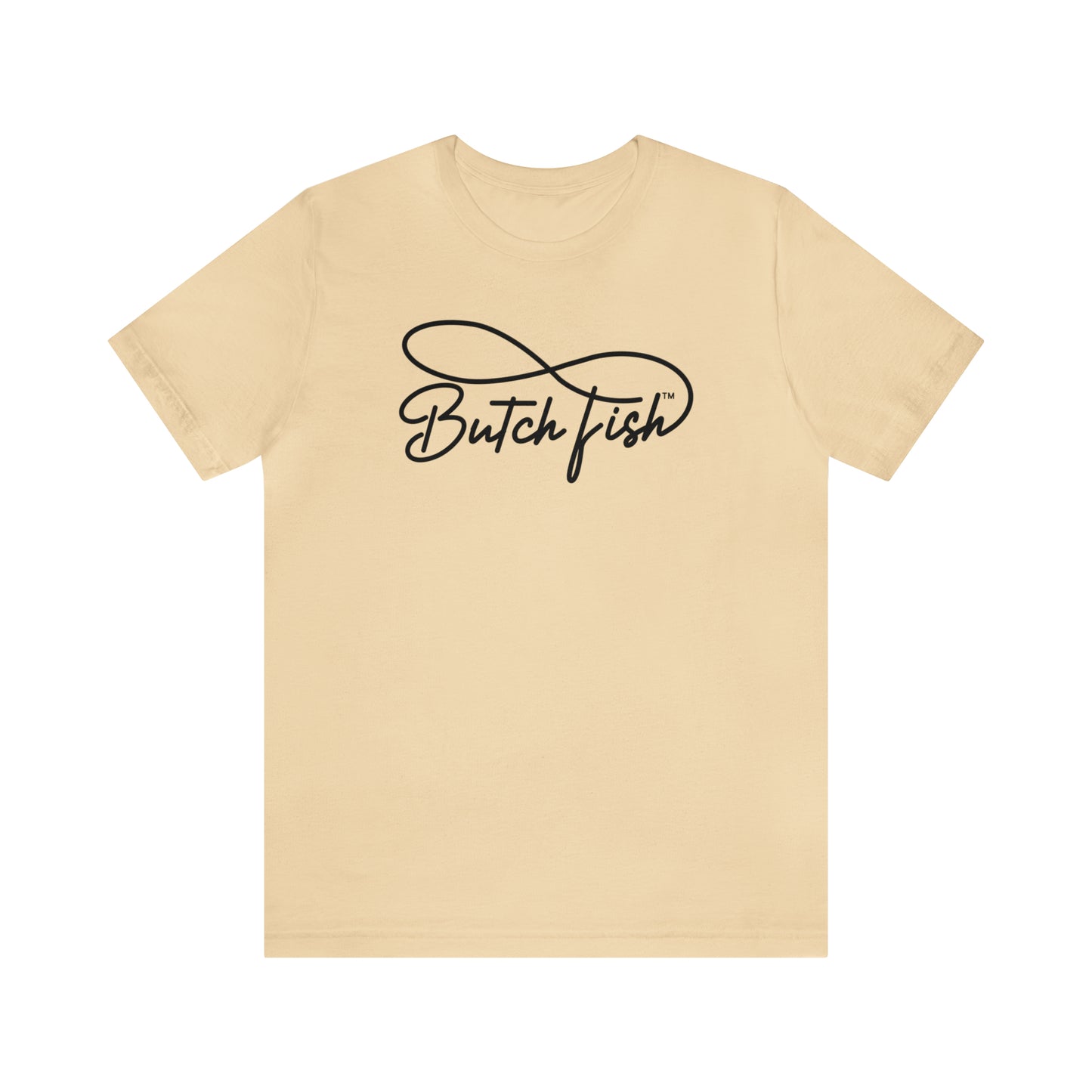 Butch Fish Unisex T-Shirts: "Stories in Threads"- Black Logo