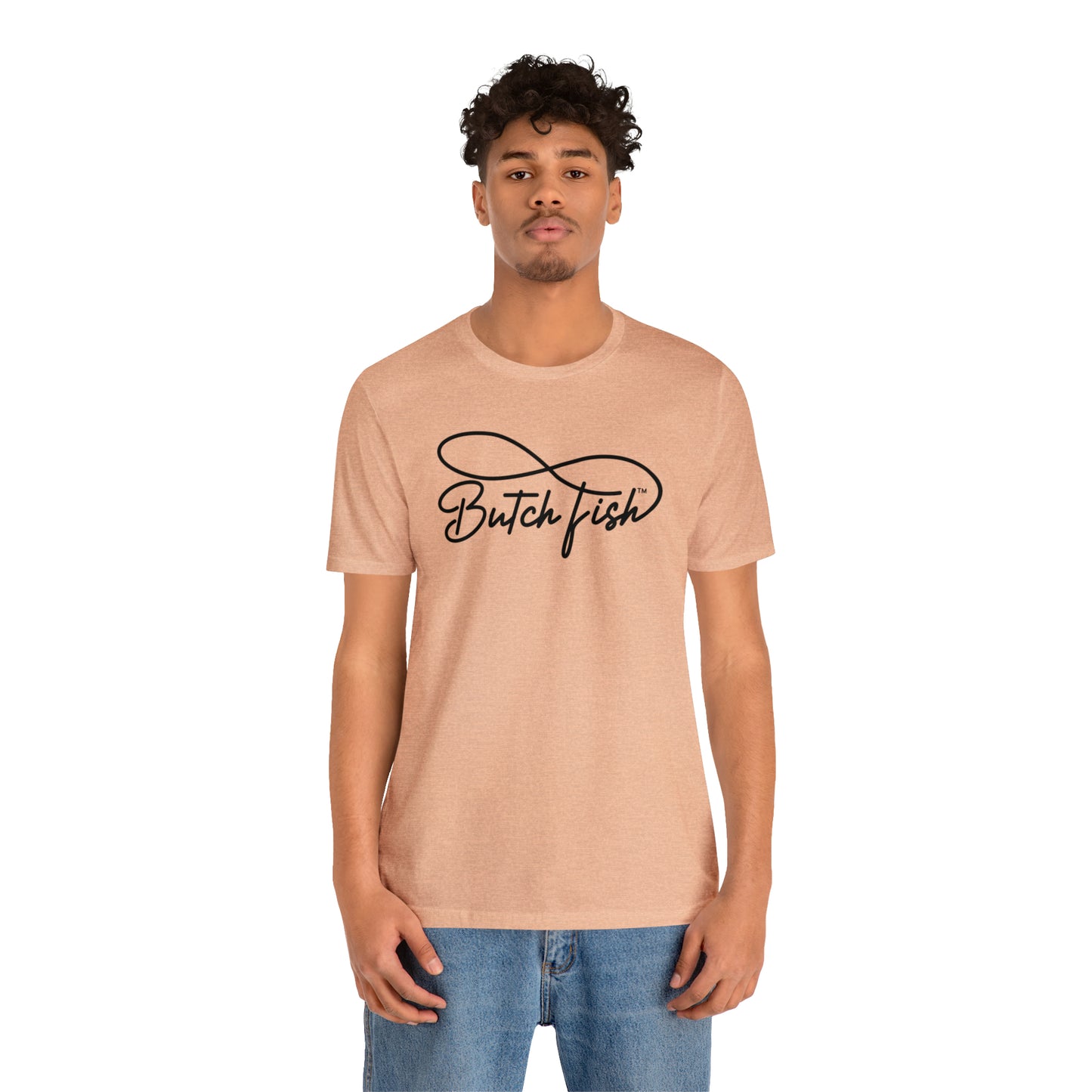 Butch Fish Unisex T-Shirts: "Stories in Threads"- Black Logo