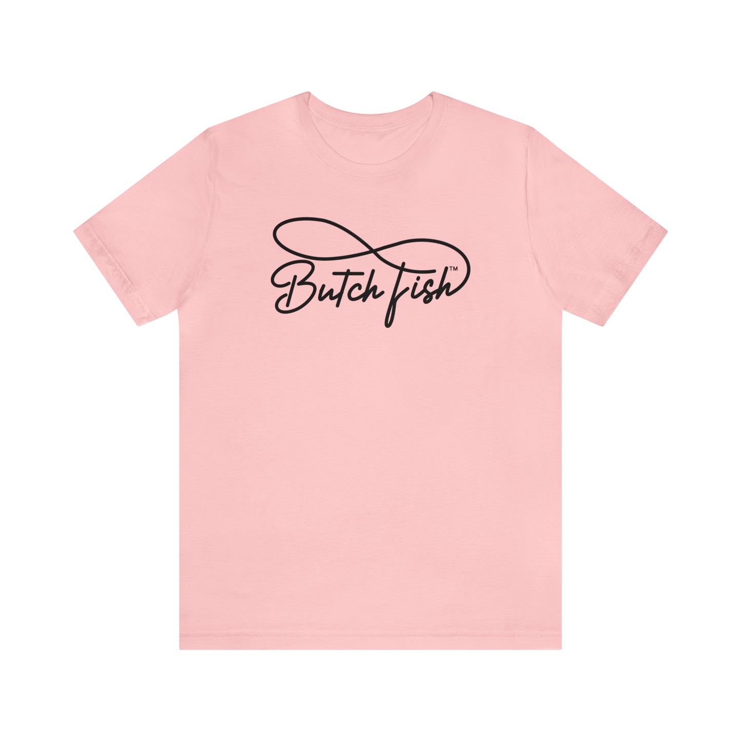 Butch Fish Unisex T-Shirts: "Stories in Threads"- Black Logo