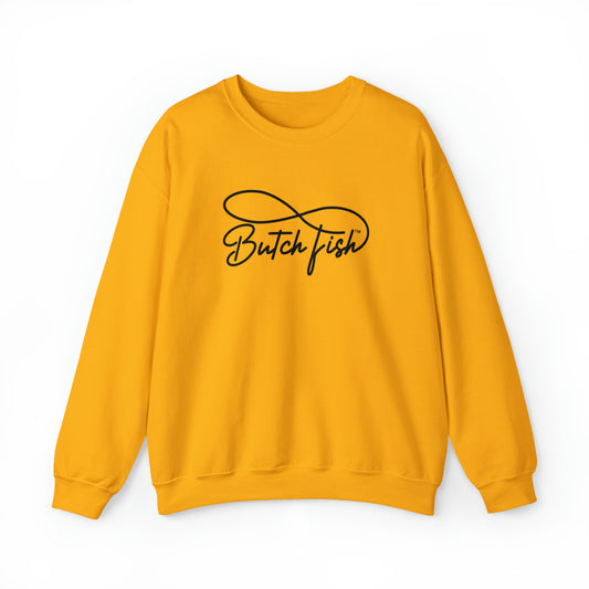 Butch Fish Unisex Crewneck Sweatshirt: "Unity in Comfort" - Black Logo (Limited)