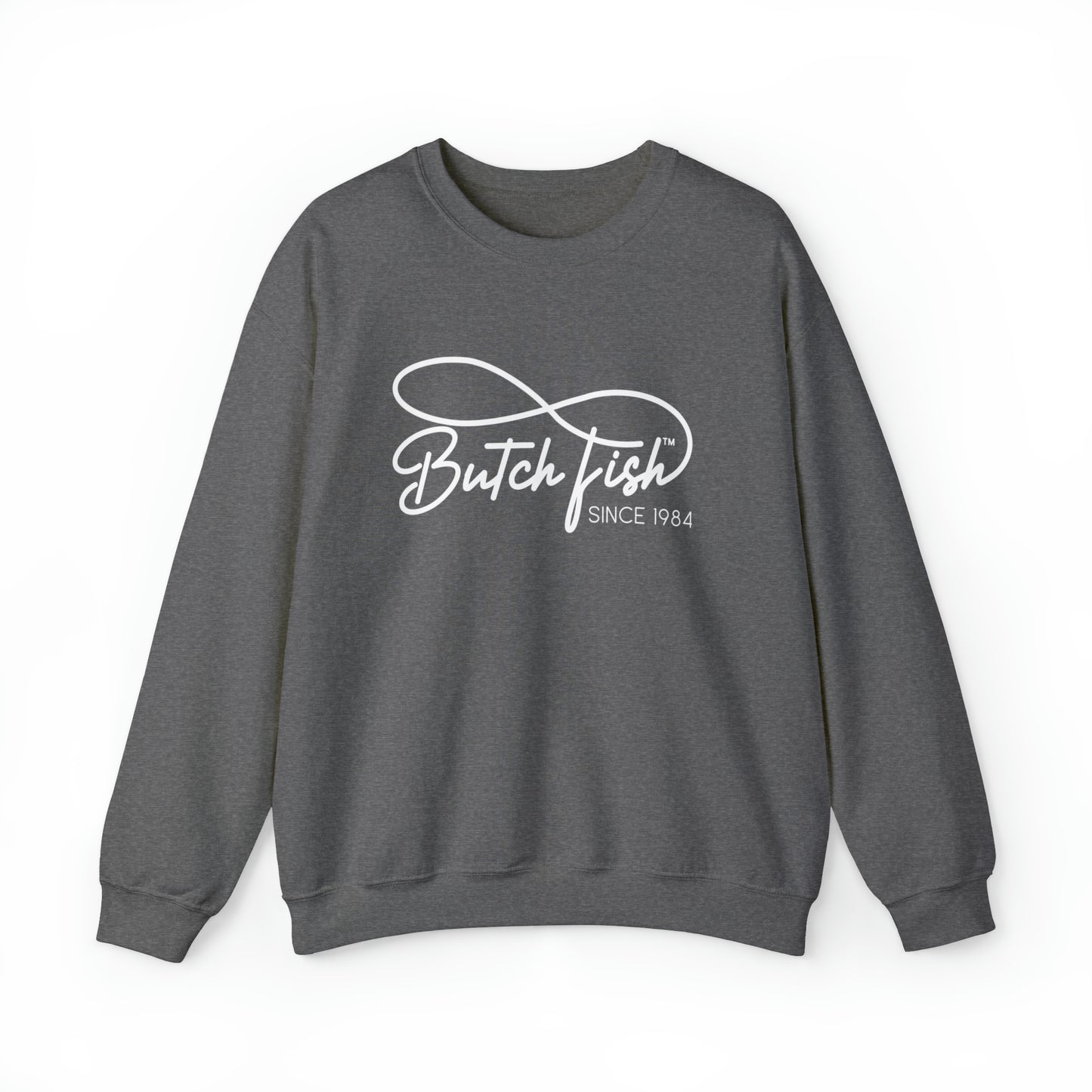 Butch Fish Since 1984 Unisex Crewneck Sweatshirt: "Unity in Comfort" - White Logo