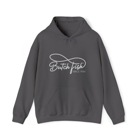 Butch Fish Since 1984 Hoodies "Unity in Comfort" - Gray Logo