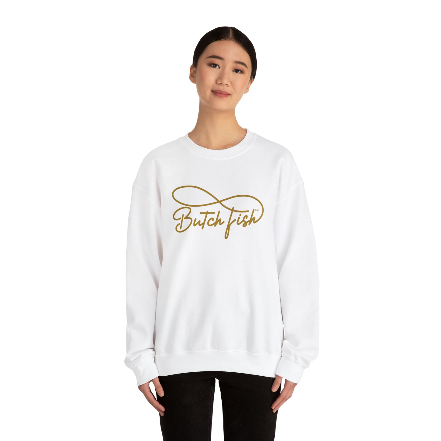 Butch Fish Unisex Crewneck Sweatshirt: "Unity in Comfort" - Gold Logo