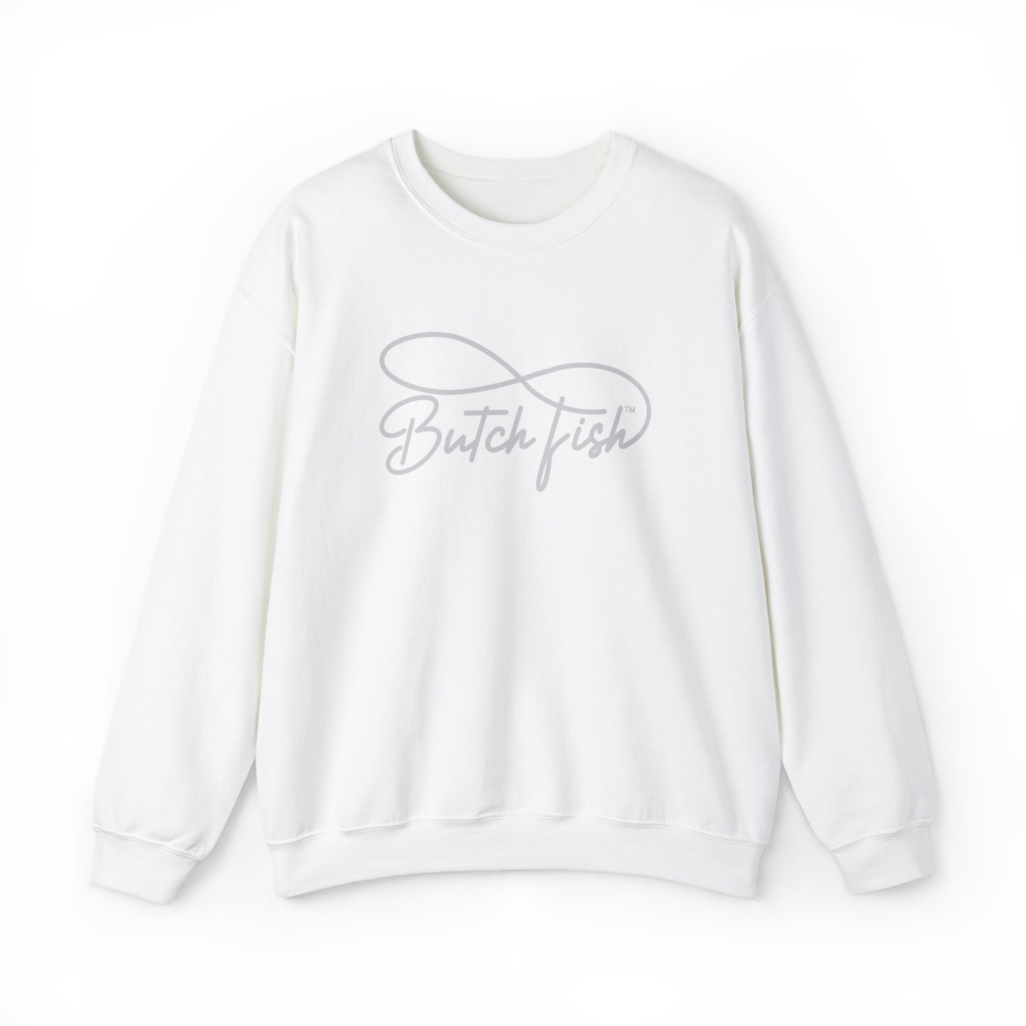 Butch Fish Unisex Crewneck Sweatshirt: "Unity in Comfort" - Gray Logo