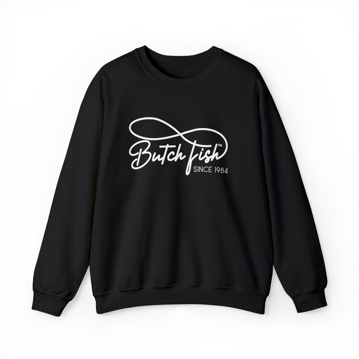 Butch Fish Since 1984 Unisex Crewneck Sweatshirt: "Unity in Comfort" - White Logo