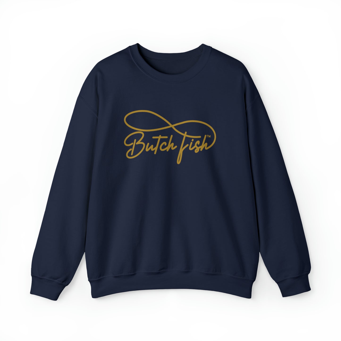 Butch Fish Unisex Crewneck Sweatshirt: "Unity in Comfort" - Gold Logo