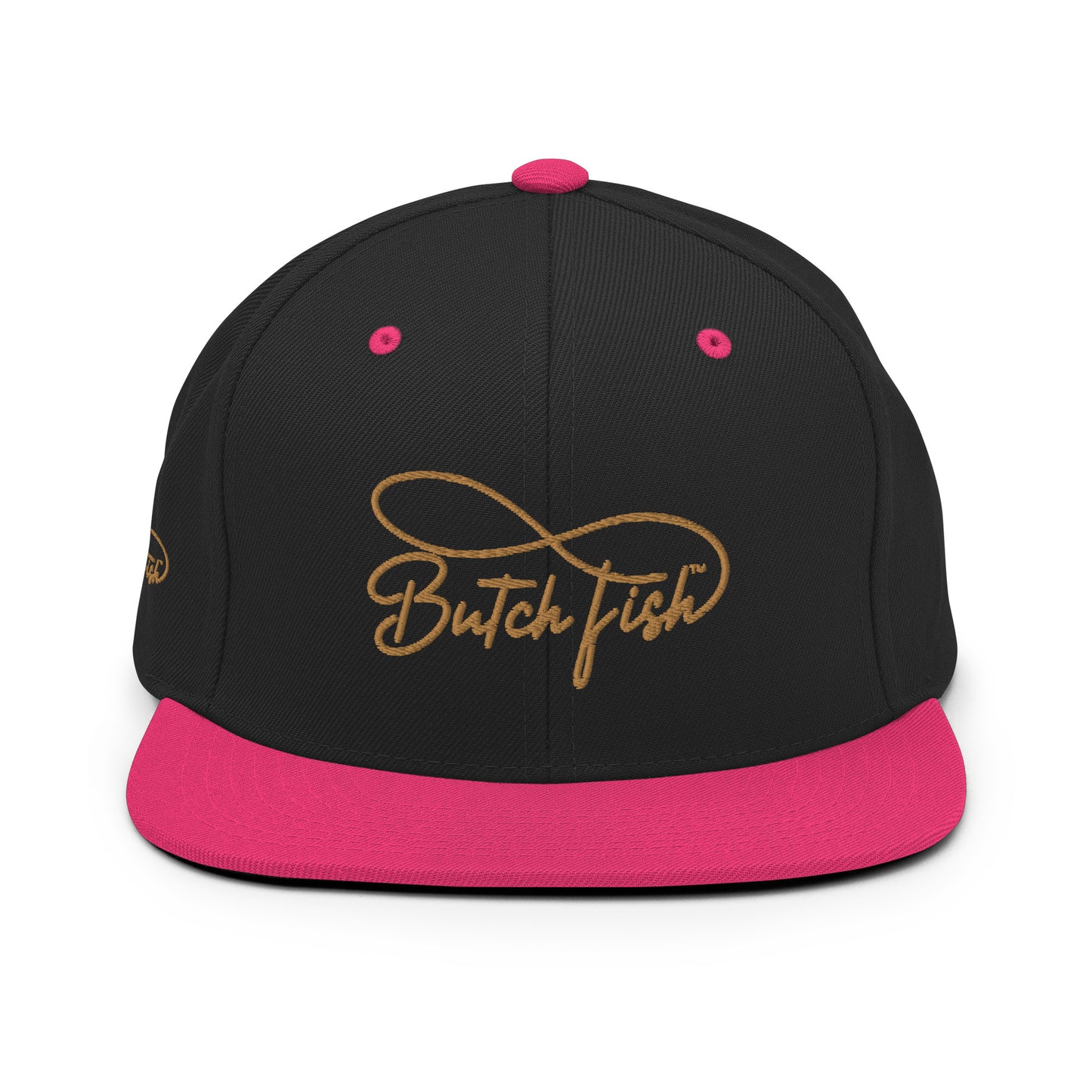 Butch Fish Snapback Hats: "Pride on Top" -Gold Embroidery