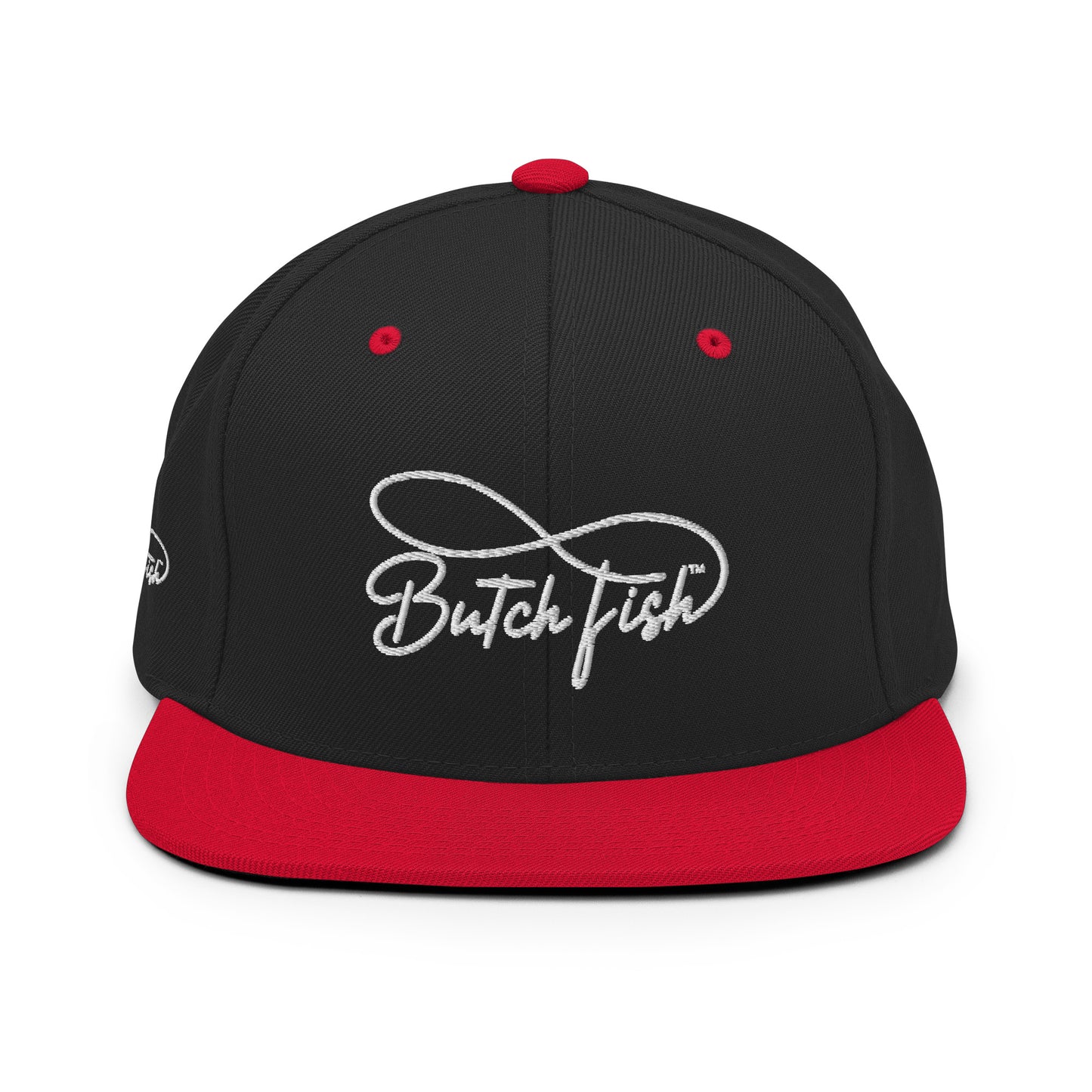 Butch Fish Snapback Hats: "Pride on Top"- White Embroidery