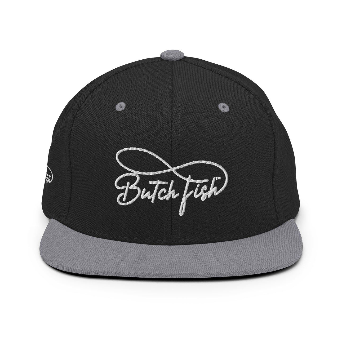 Butch Fish Snapback Hats: "Pride on Top"- White Embroidery