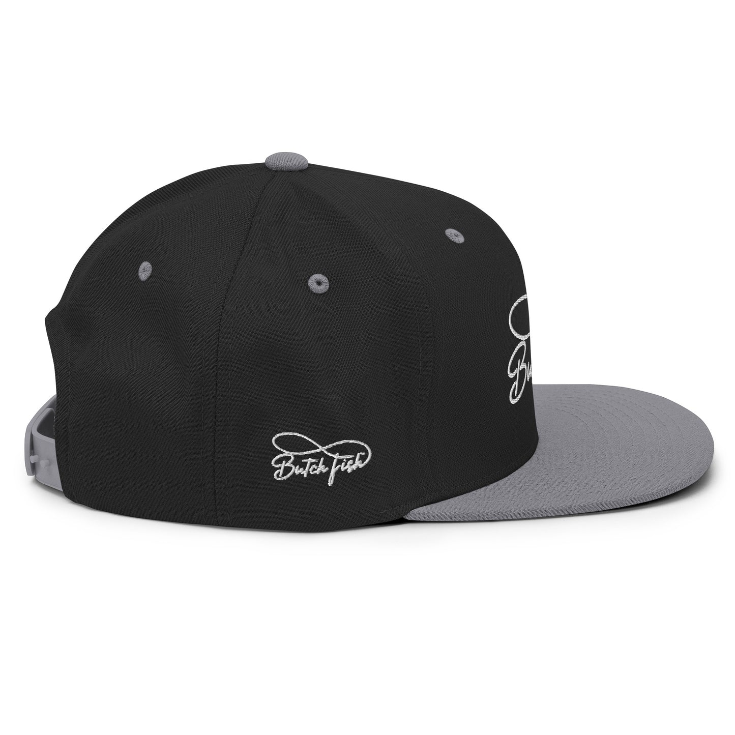 Butch Fish Snapback Hats: "Pride on Top"- White Embroidery