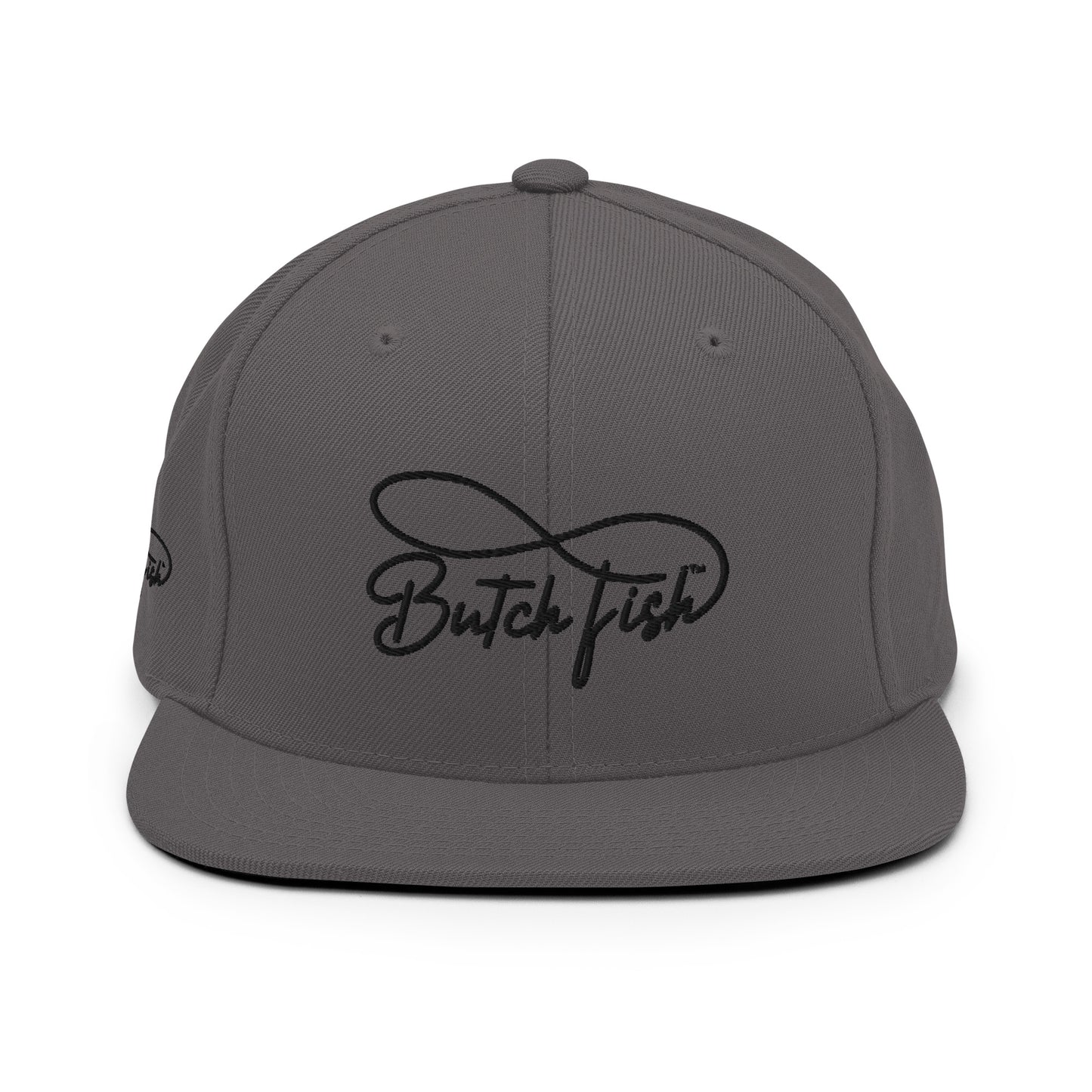 Butch Fish Snapback Hats: "Pride on Top"- Black Embroidery