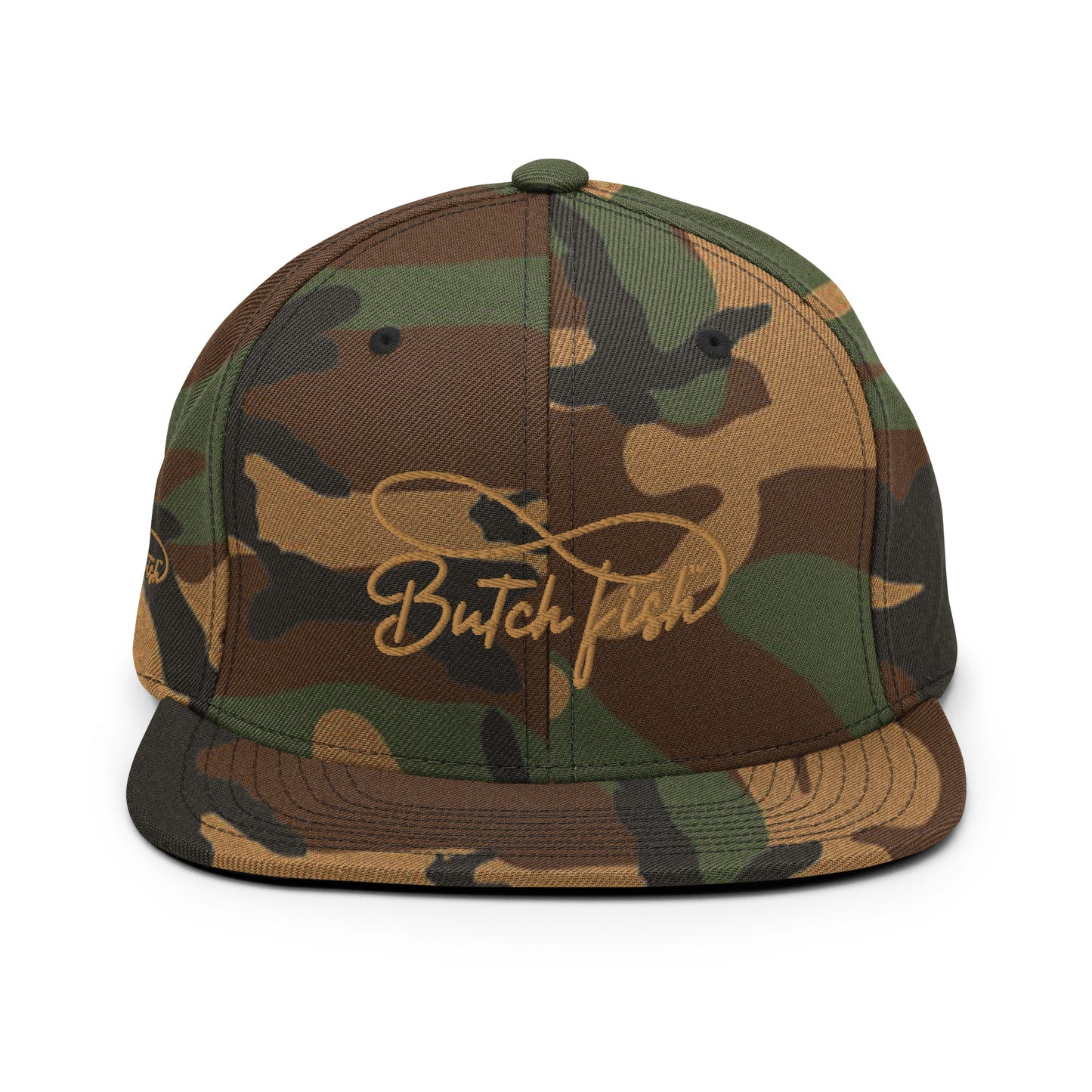 Butch Fish Snapback Hats: "Pride on Top" -Gold Embroidery