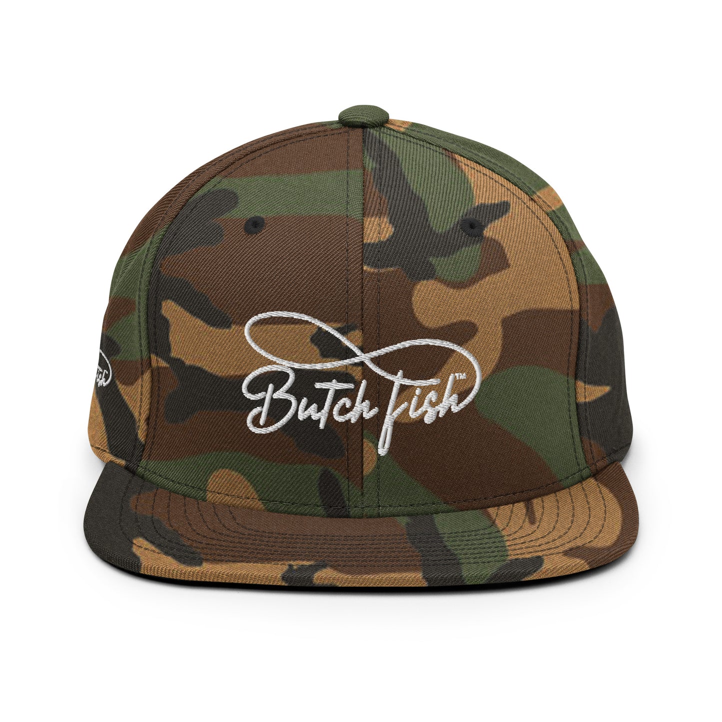 Butch Fish Snapback Hats: "Pride on Top"- White Embroidery