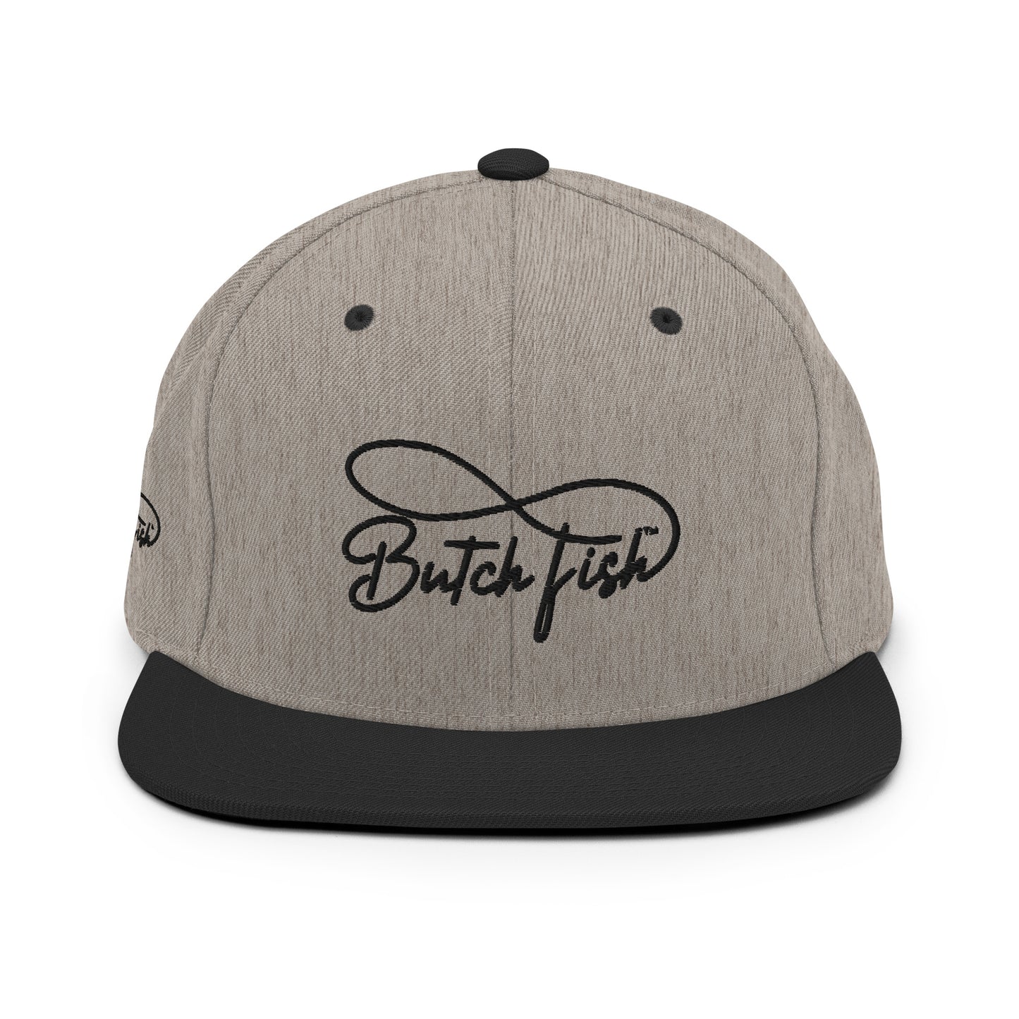 Butch Fish Snapback Hats: "Pride on Top"- Black Embroidery