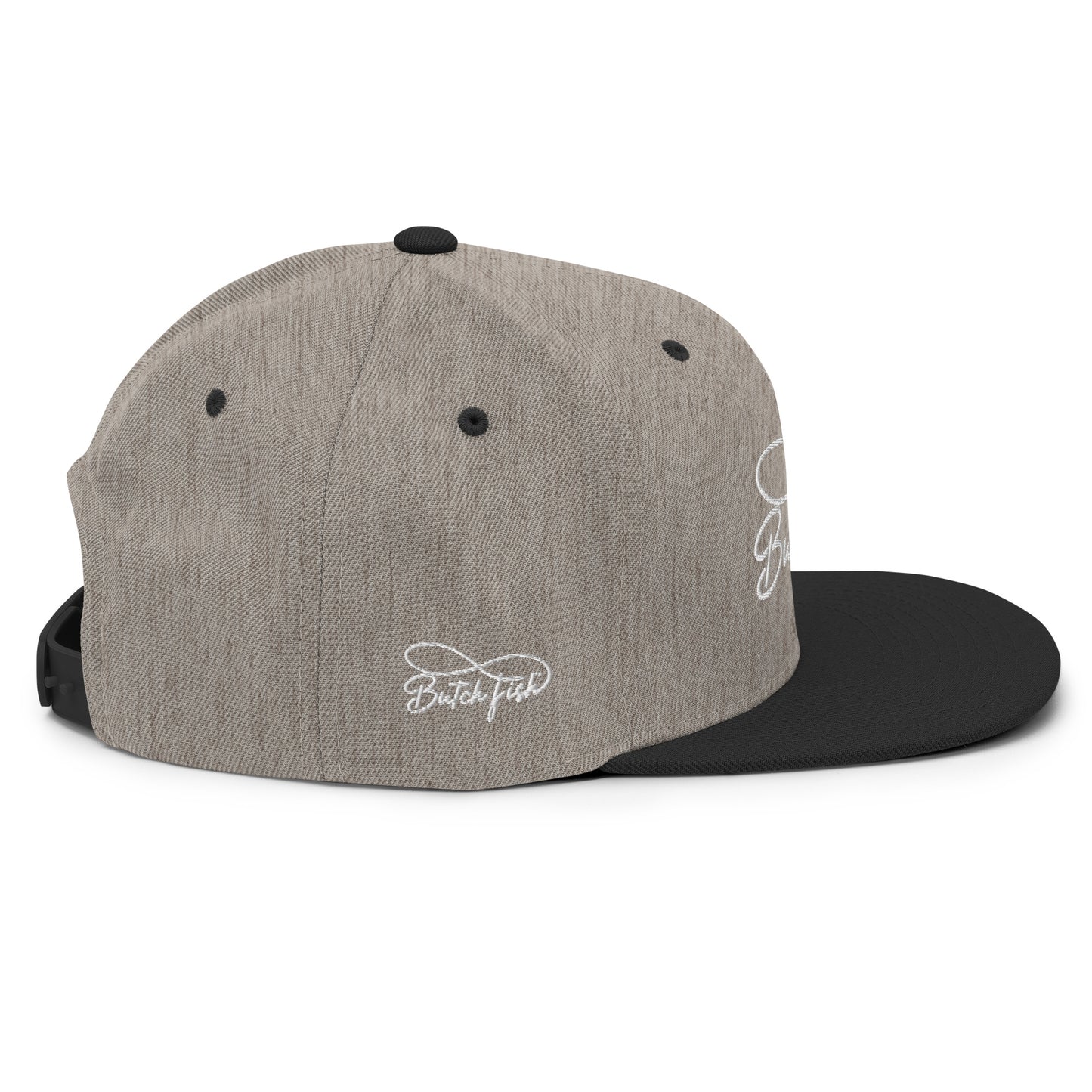 Butch Fish Snapback Hats: "Pride on Top"- White Embroidery