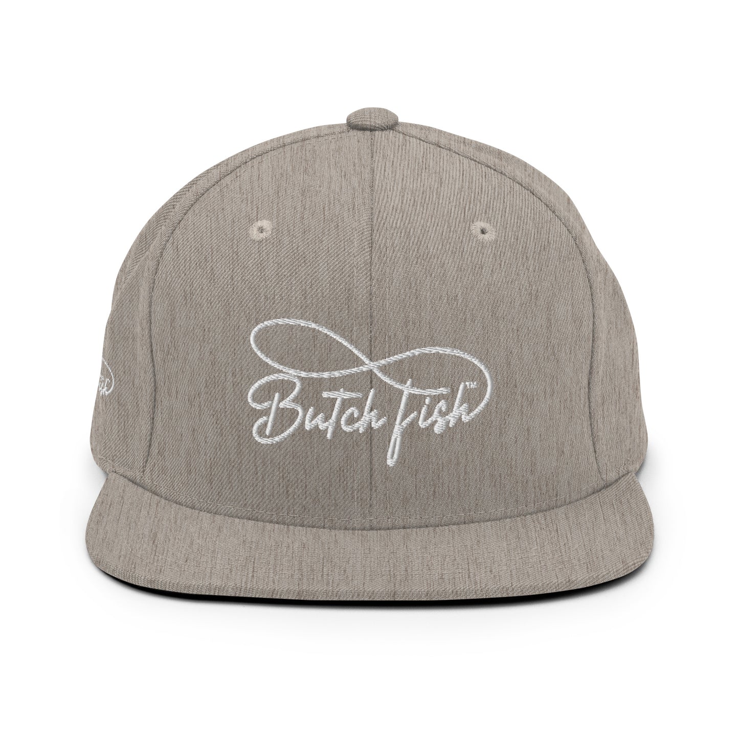 Butch Fish Snapback Hats: "Pride on Top"- White Embroidery