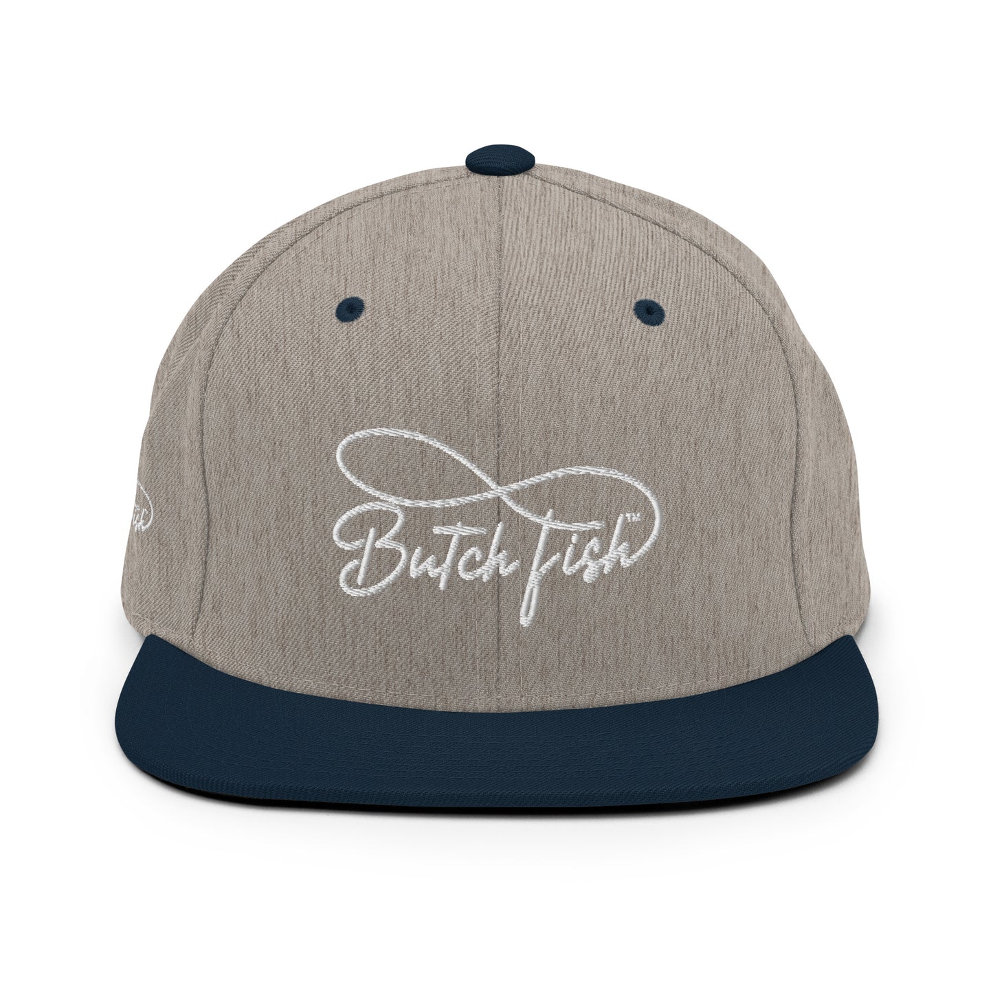 Butch Fish Snapback Hats: "Pride on Top"- White Embroidery