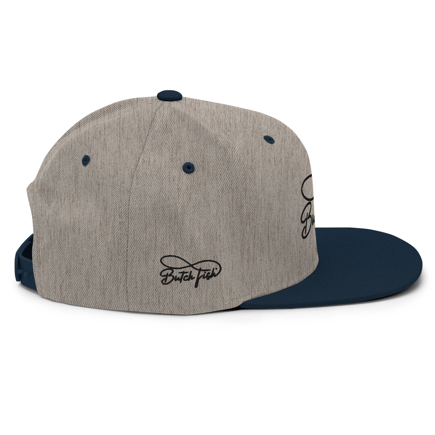 Butch Fish Snapback Hats: "Pride on Top"- Black Embroidery