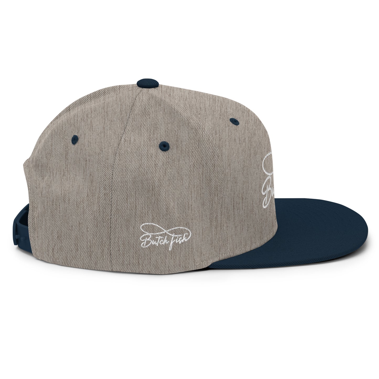 Butch Fish Snapback Hats: "Pride on Top"- White Embroidery