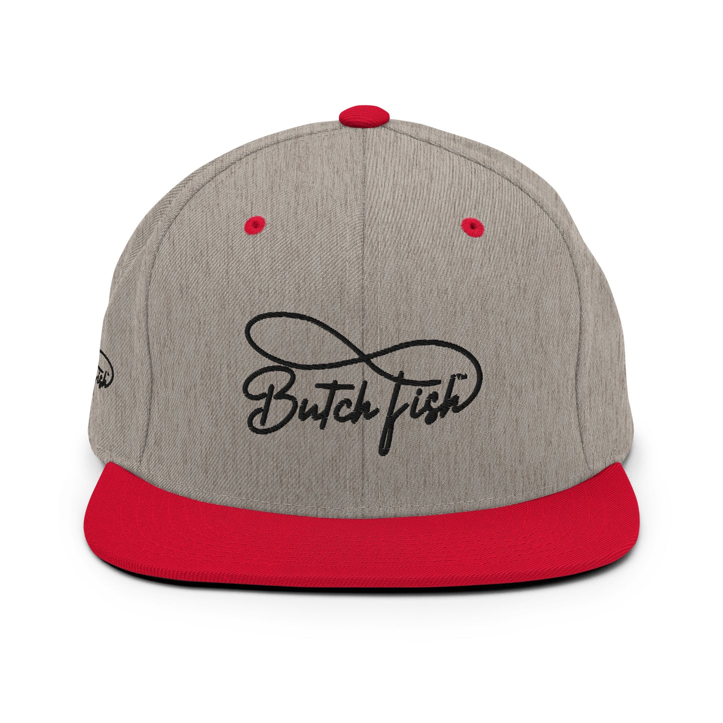 Butch Fish Snapback Hats: "Pride on Top"- Black Embroidery