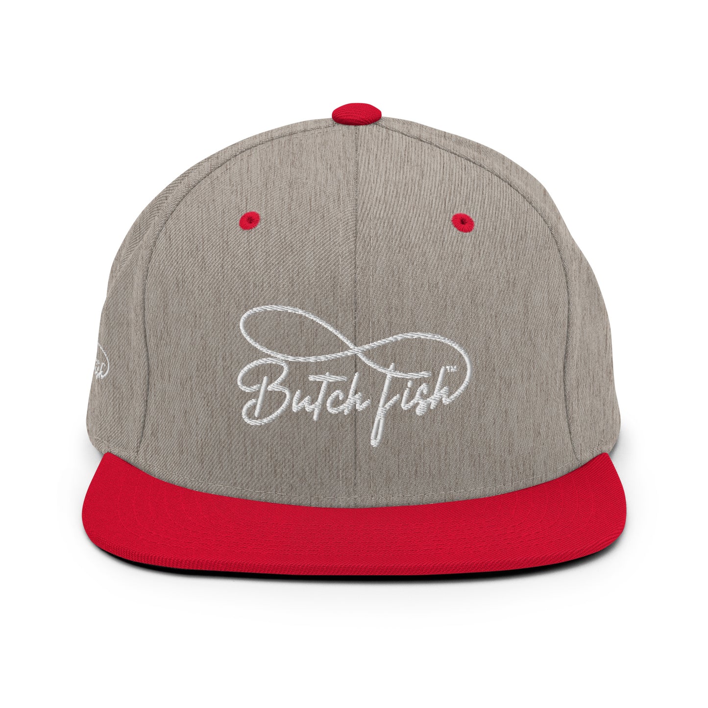 Butch Fish Snapback Hats: "Pride on Top"- White Embroidery