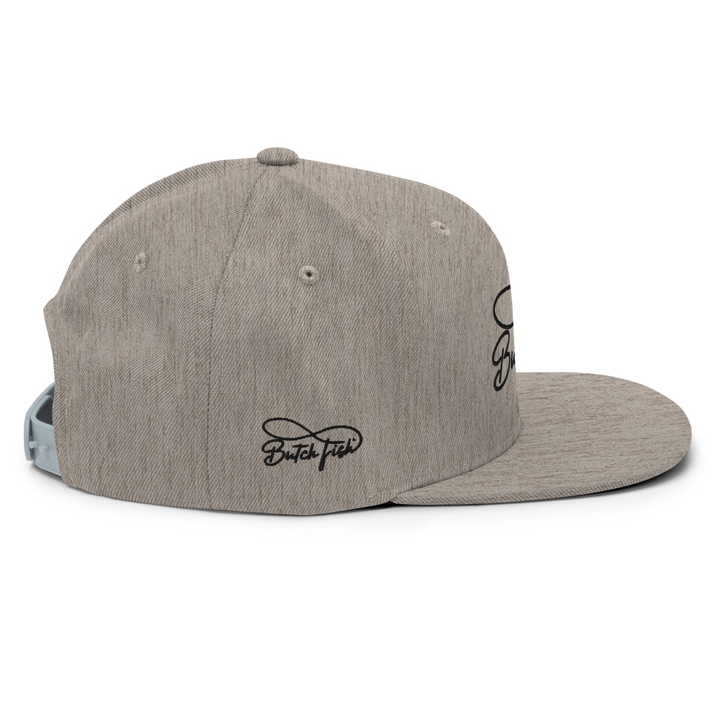 Butch Fish Snapback Hats: "Pride on Top"- Black Embroidery