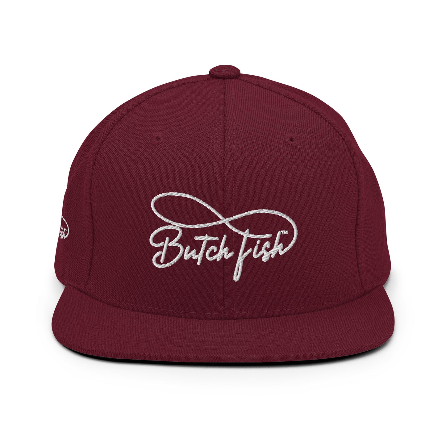 Butch Fish Snapback Hats: "Pride on Top"- White Embroidery