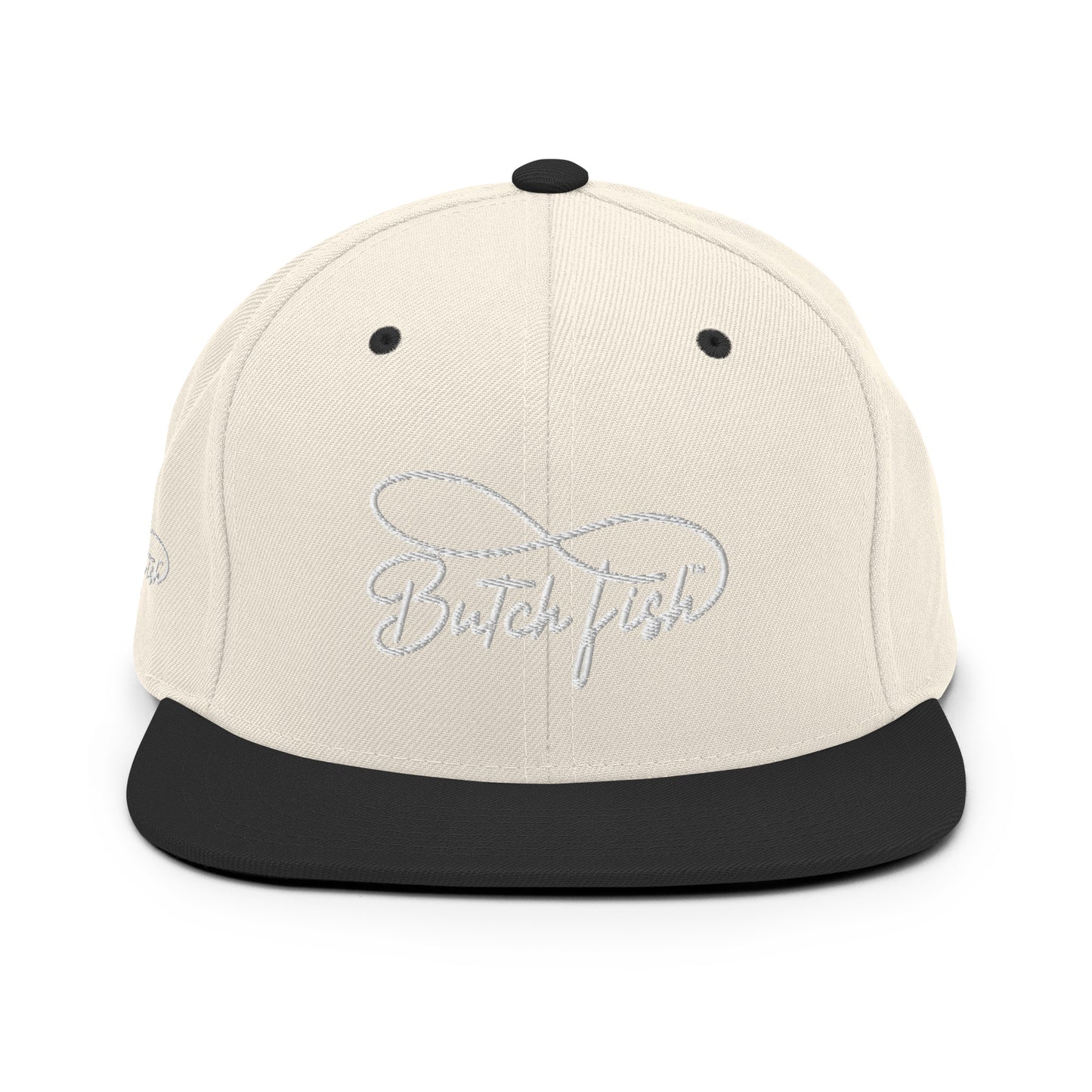 Butch Fish Snapback Hats: "Pride on Top"- White Embroidery