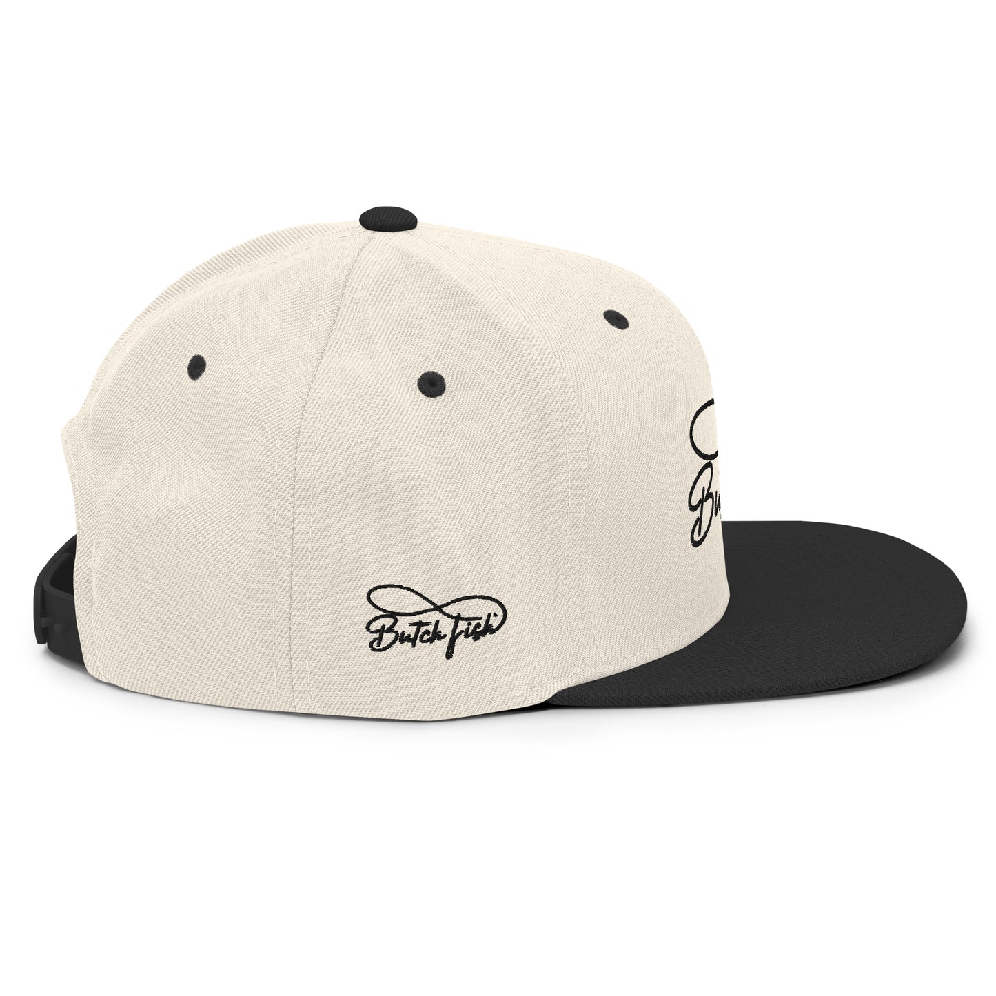 Butch Fish Snapback Hats: "Pride on Top"- Black Embroidery