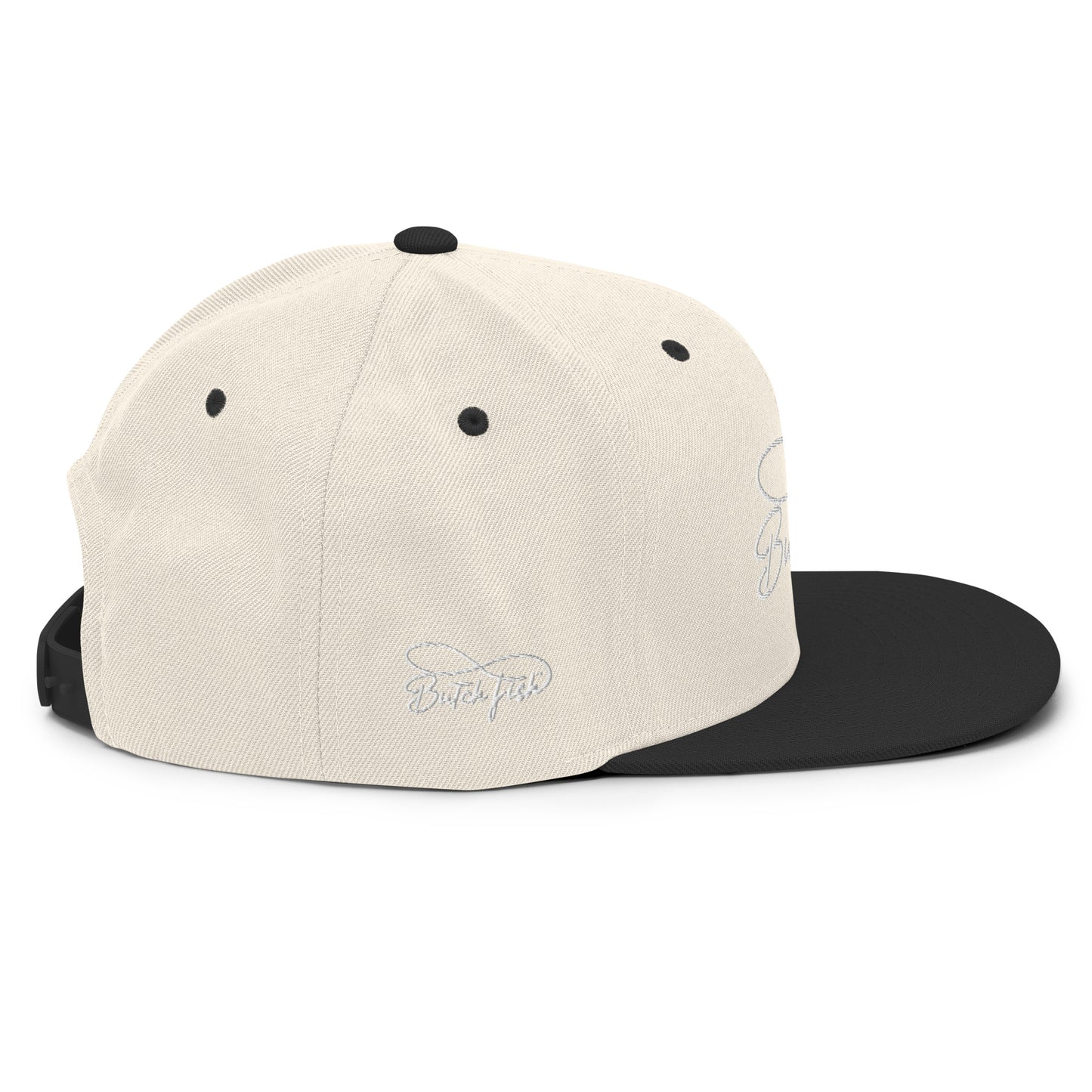 Butch Fish Snapback Hats: "Pride on Top"- White Embroidery