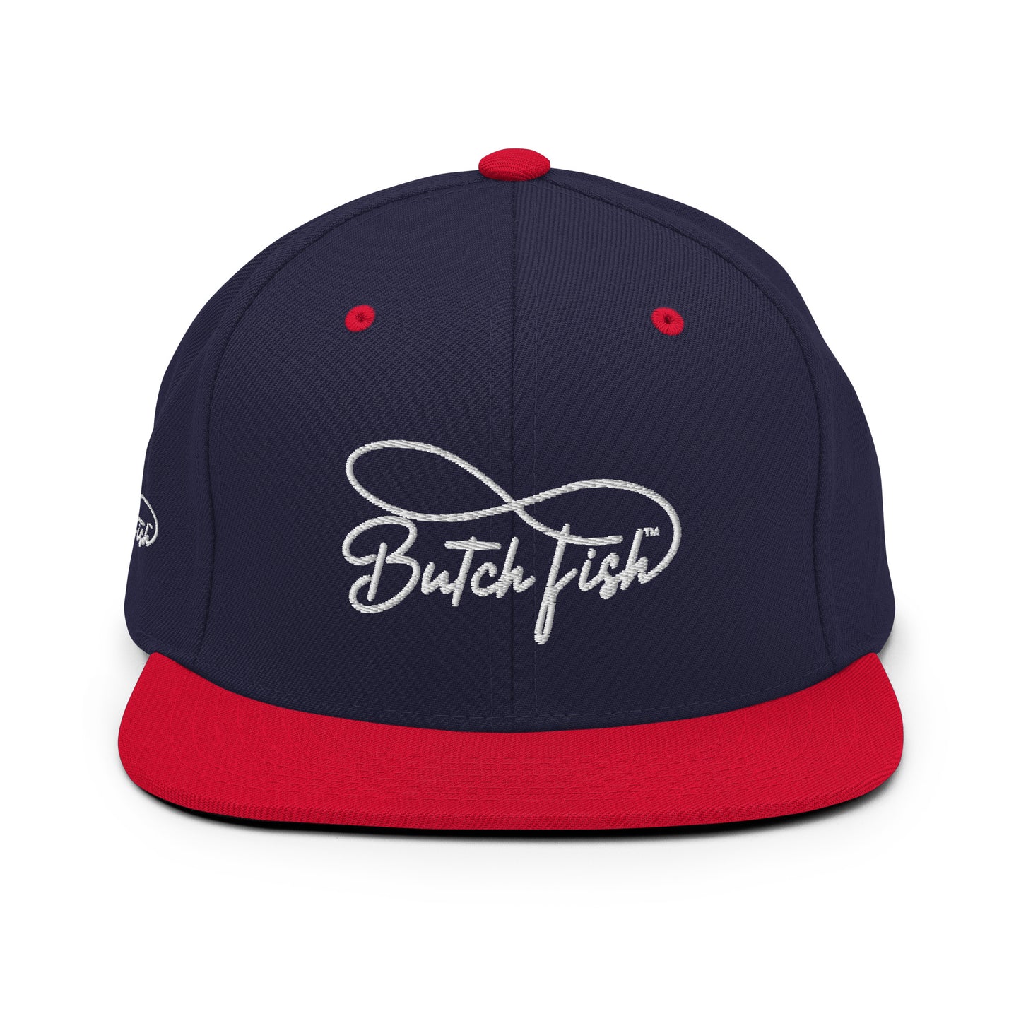 Butch Fish Snapback Hats: "Pride on Top"- White Embroidery