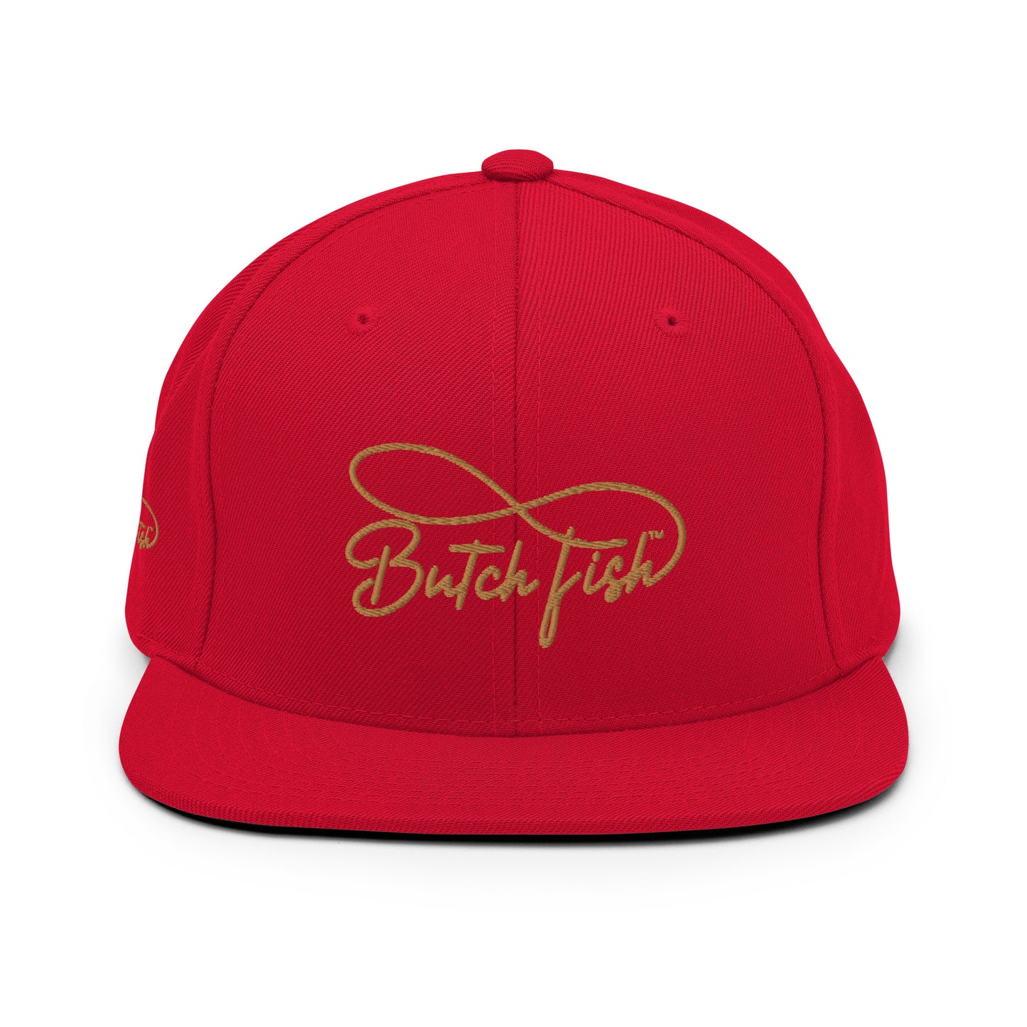 Butch Fish Snapback Hats: "Pride on Top" -Gold Embroidery