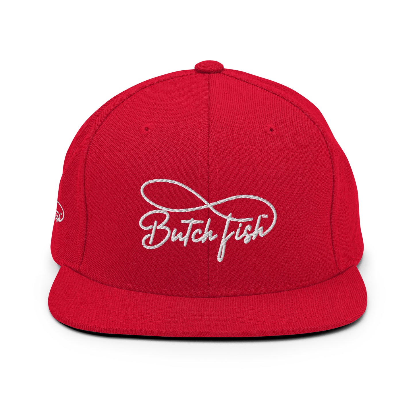 Butch Fish Snapback Hats: "Pride on Top"- White Embroidery