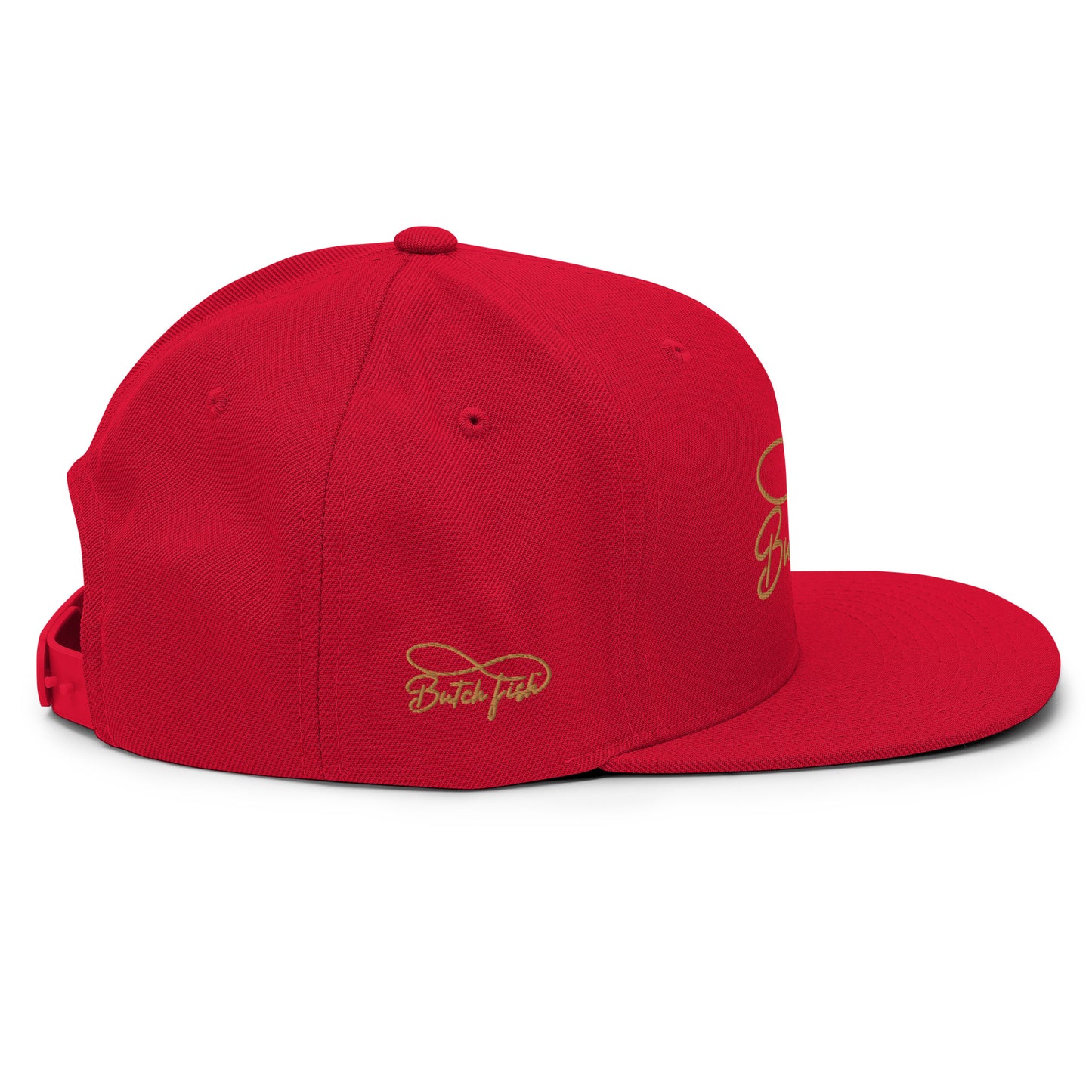 Butch Fish Snapback Hats: "Pride on Top" -Gold Embroidery