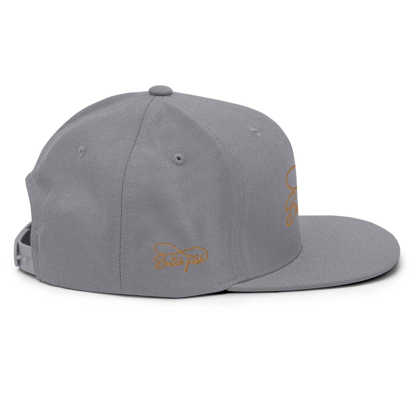 Butch Fish Snapback Hats: "Pride on Top" -Gold Embroidery