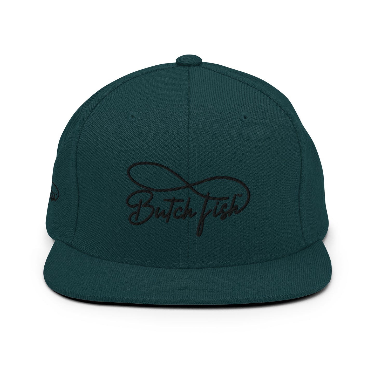 Butch Fish Snapback Hats: "Pride on Top"- Black Embroidery