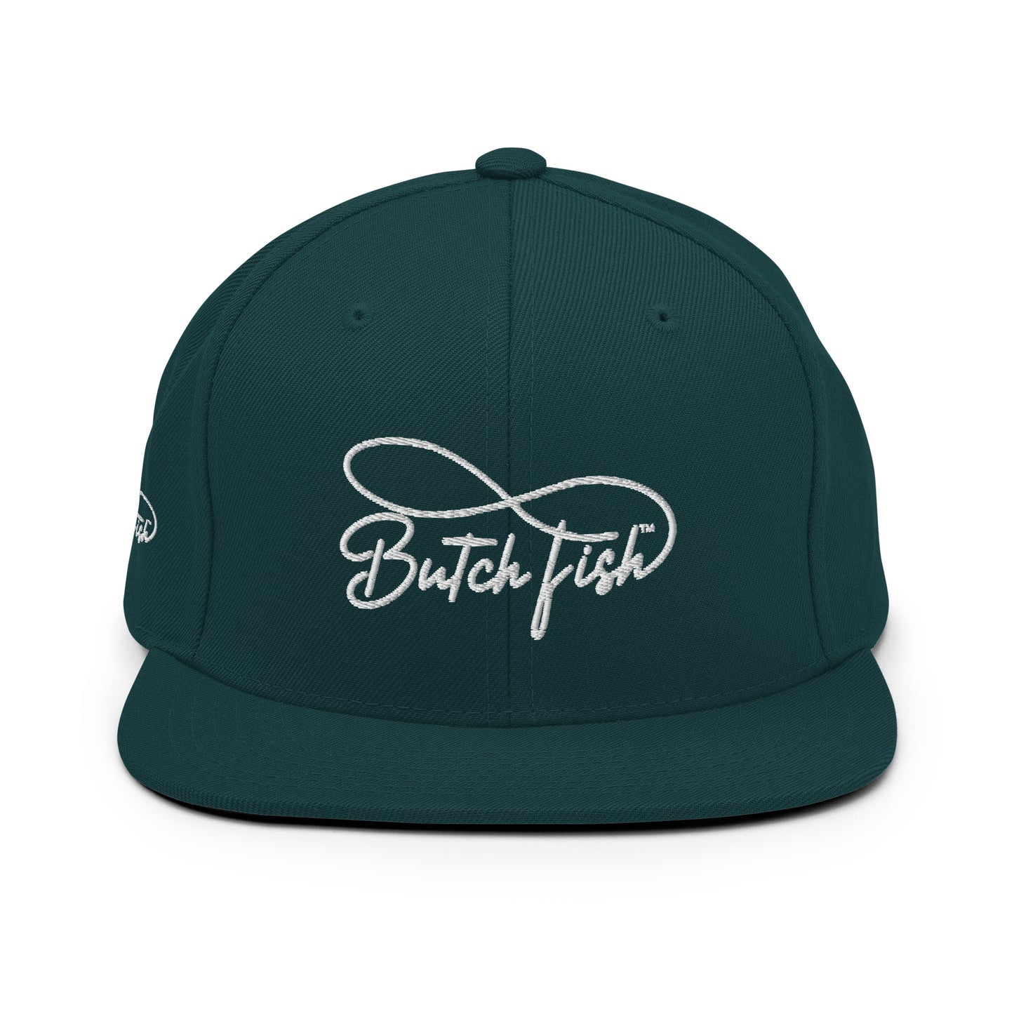 Butch Fish Snapback Hats: "Pride on Top"- White Embroidery